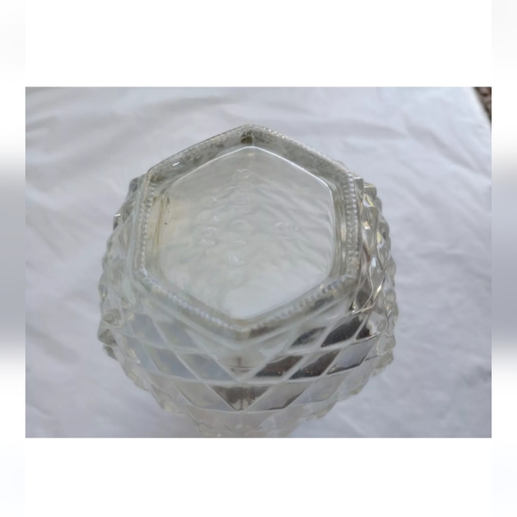 Vintage FTD 1983 Pressed Glass Pineapple Shaped Vase 5 1/2" Tall - Picture 9 of 10